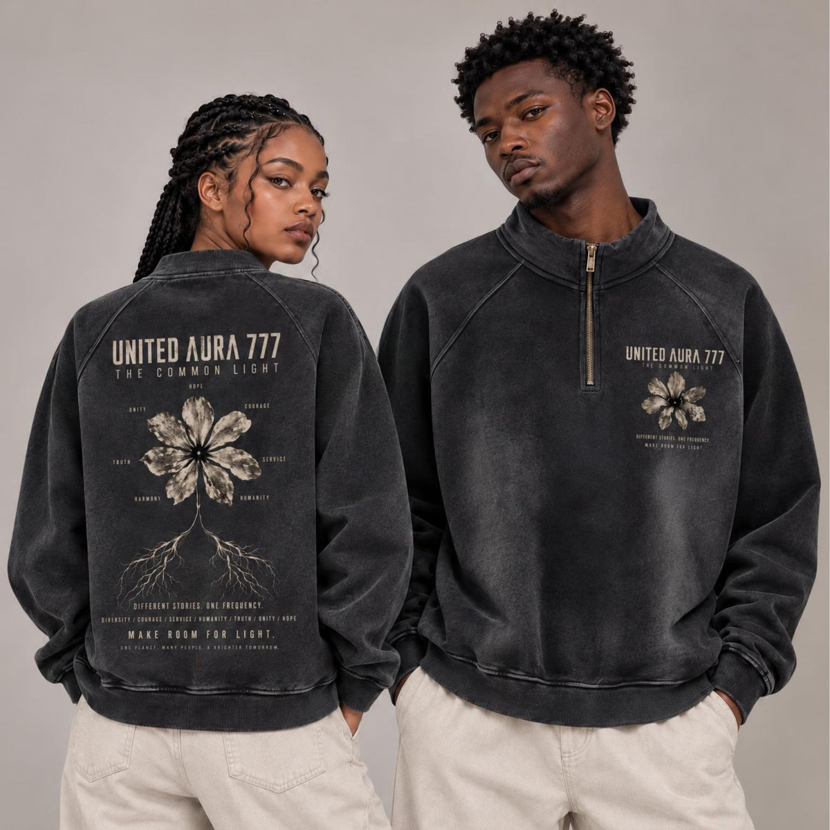 Unisex Make Room for Light Half-Zip Sweatshirt