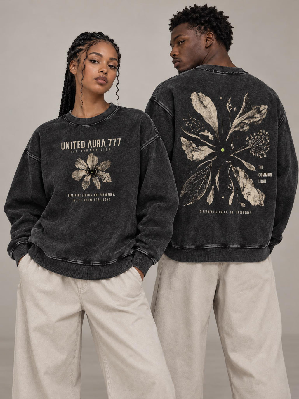 The Common Light Vintage-Wash Crewneck Sweatshirt