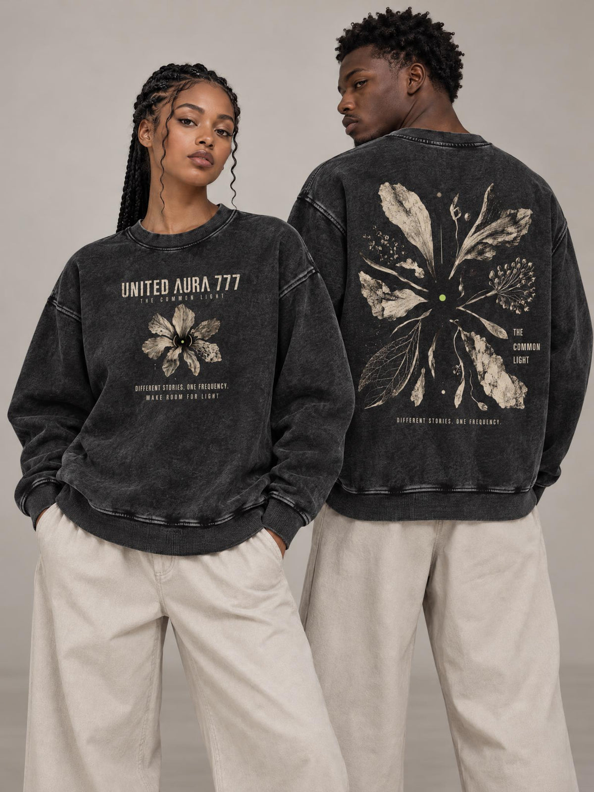 The Common Light Vintage-Wash Crewneck Sweatshirt