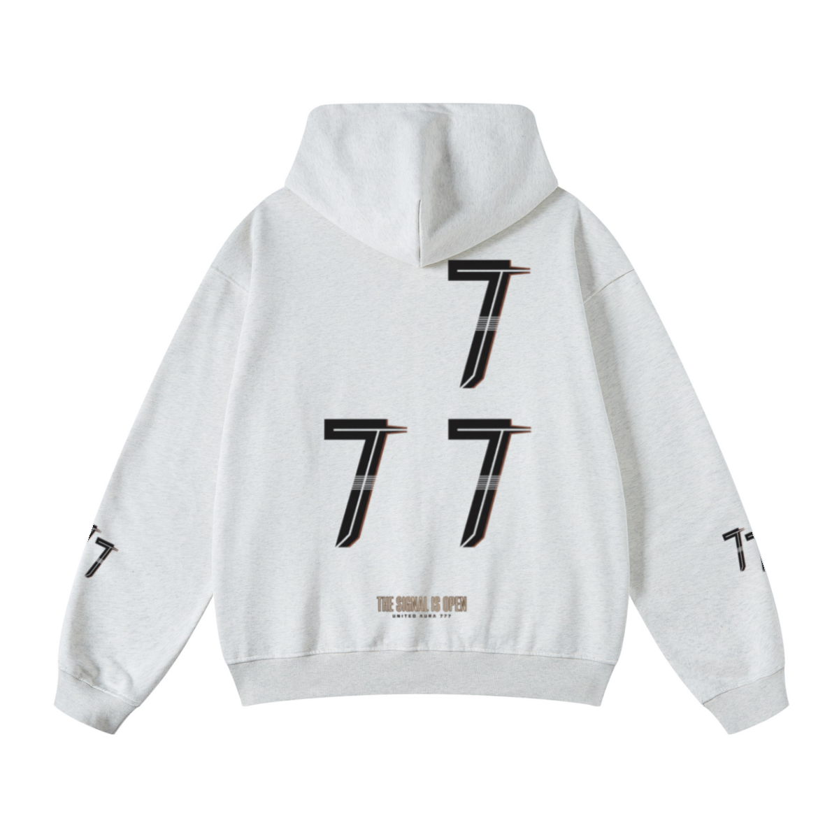 445GSM Unisex Fall&Winter Loopback Hoodie Oatmeal Heather