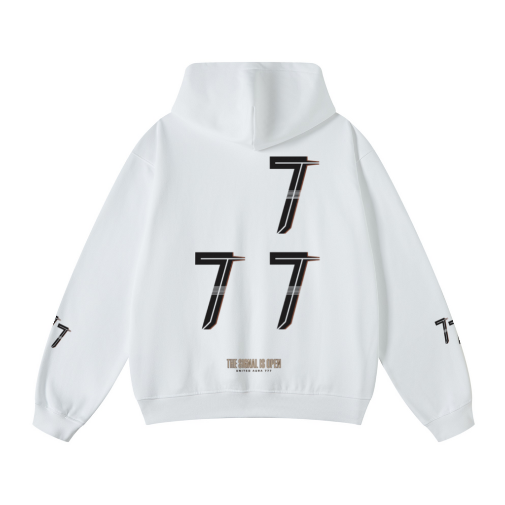 445GSM Unisex Fall&Winter Loopback Hoodie White
