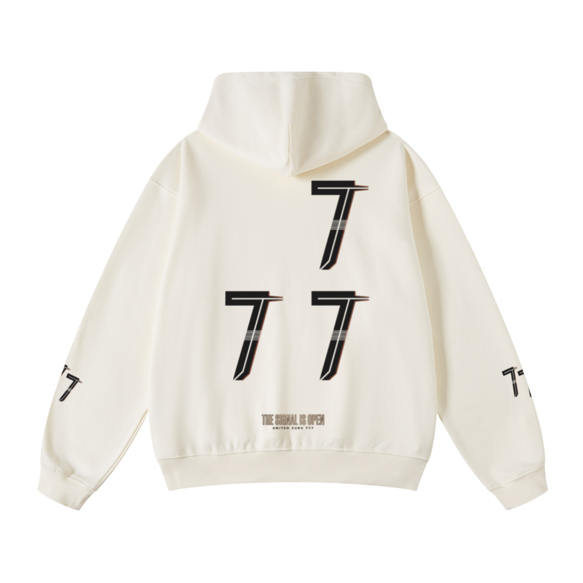 445GSM Unisex Fall&Winter Loopback Hoodie Cream