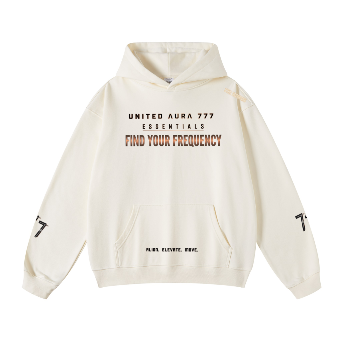445GSM Unisex Fall&Winter Loopback Hoodie Cream