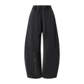 320GSM Men's Textured Denim Curved Panel Pants snow washed