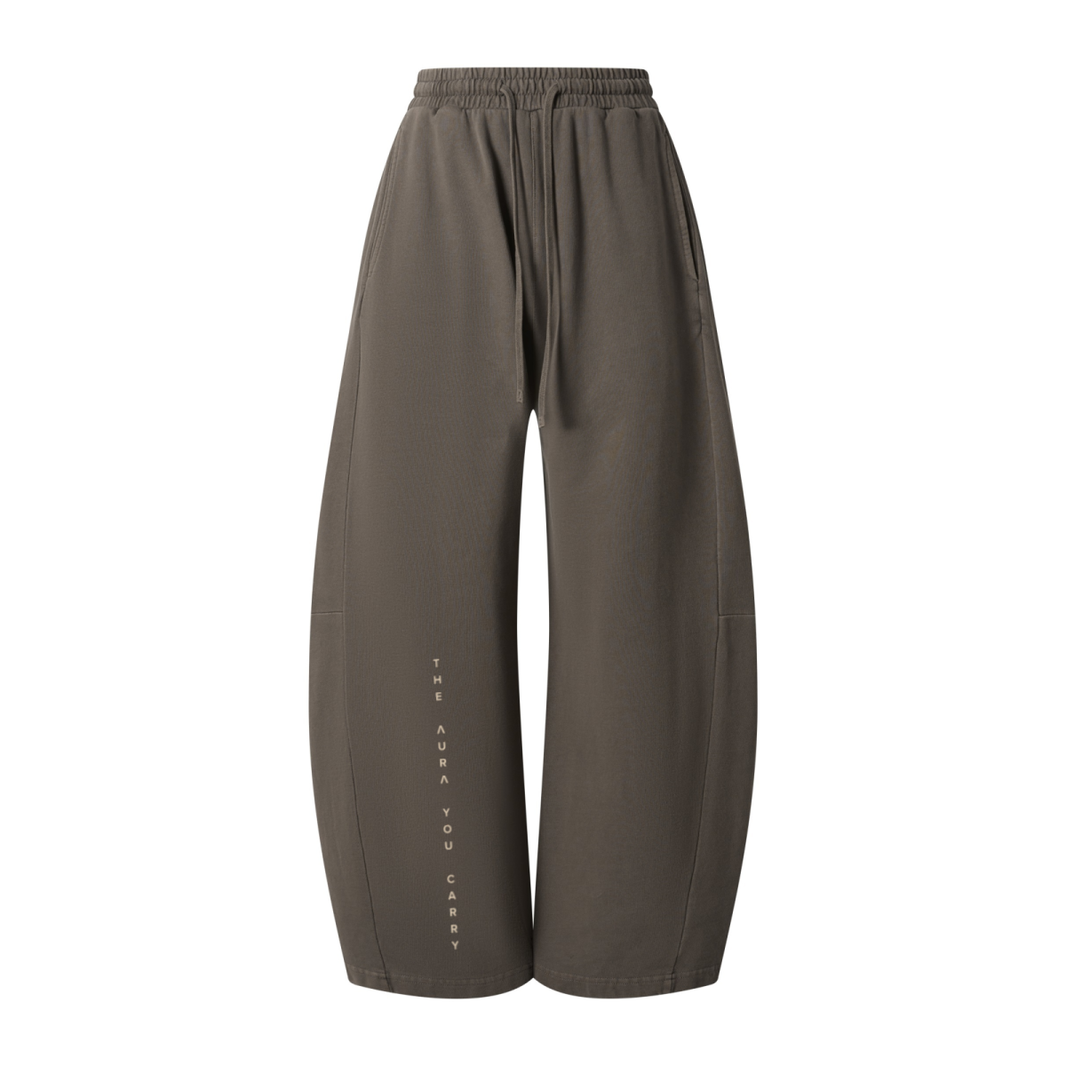 320GSM Men's Textured Denim Curved Panel Pants Coffee