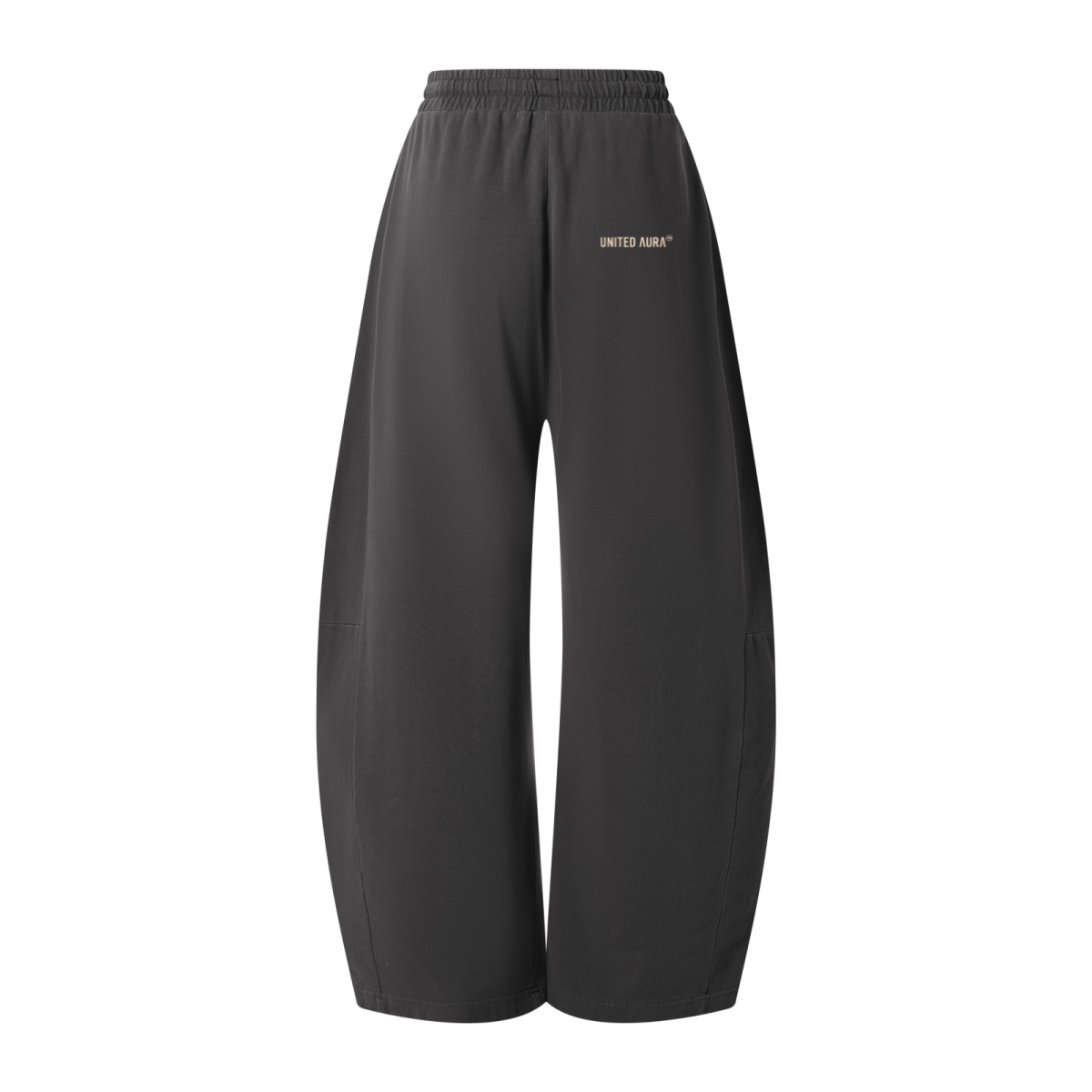 320GSM Men's Textured Denim Curved Panel Pants Dark Gray