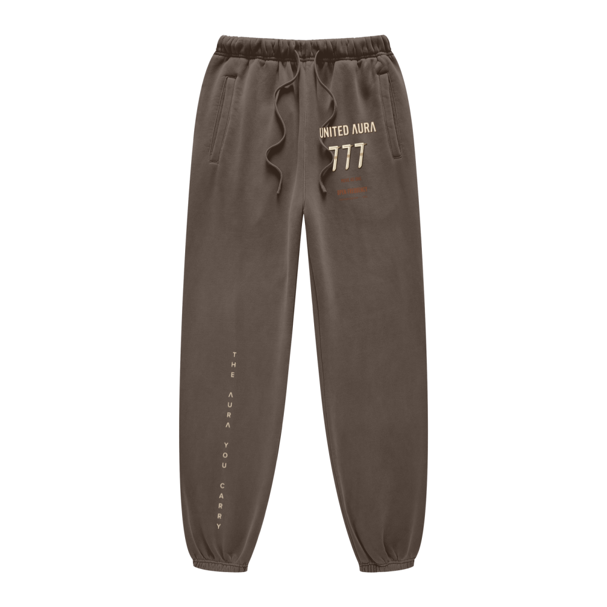 400GSM Unisex Heavyweight Pigment-Wash Pants Coffee Brown