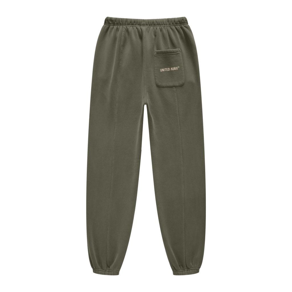 400GSM Unisex Heavyweight Pigment-Wash Pants Sage Green