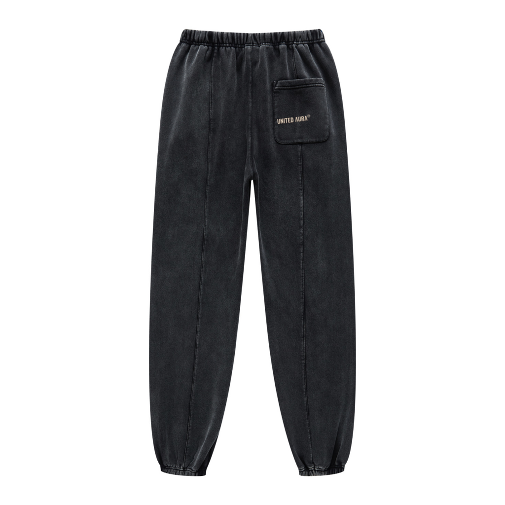 400GSM Unisex Heavyweight Pigment-Wash Pants Snow Wash Grey