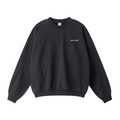 440GSM Unisex Solid-Color French Terry Crew Neck Sweatshirt Black