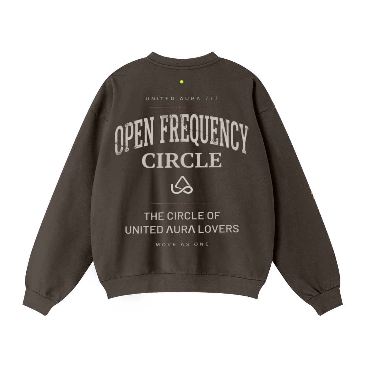 440GSM Unisex Solid-Color French Terry Crew Neck Sweatshirt Dark Brown