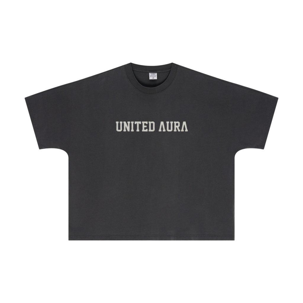 310GSM Unisex Vintage-Wash Batwing Sleeve T-shirt Dark gray