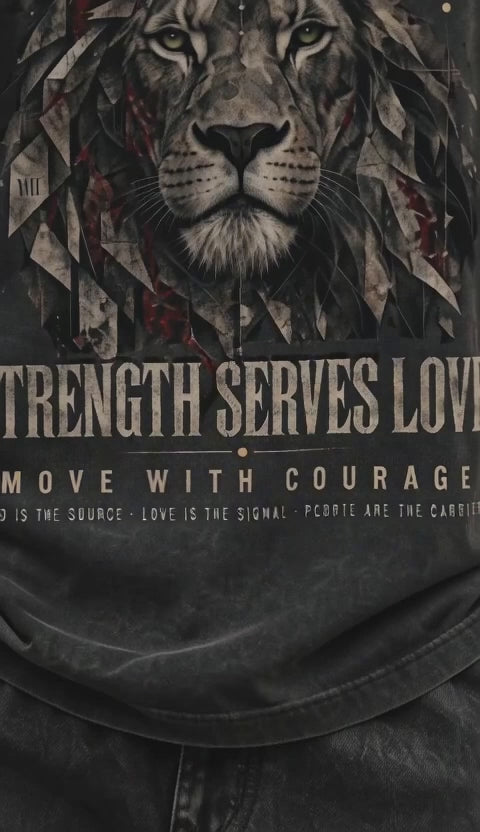 Strength Serves Love Re-Washed Heavyweight T-Shirt - Unisex
