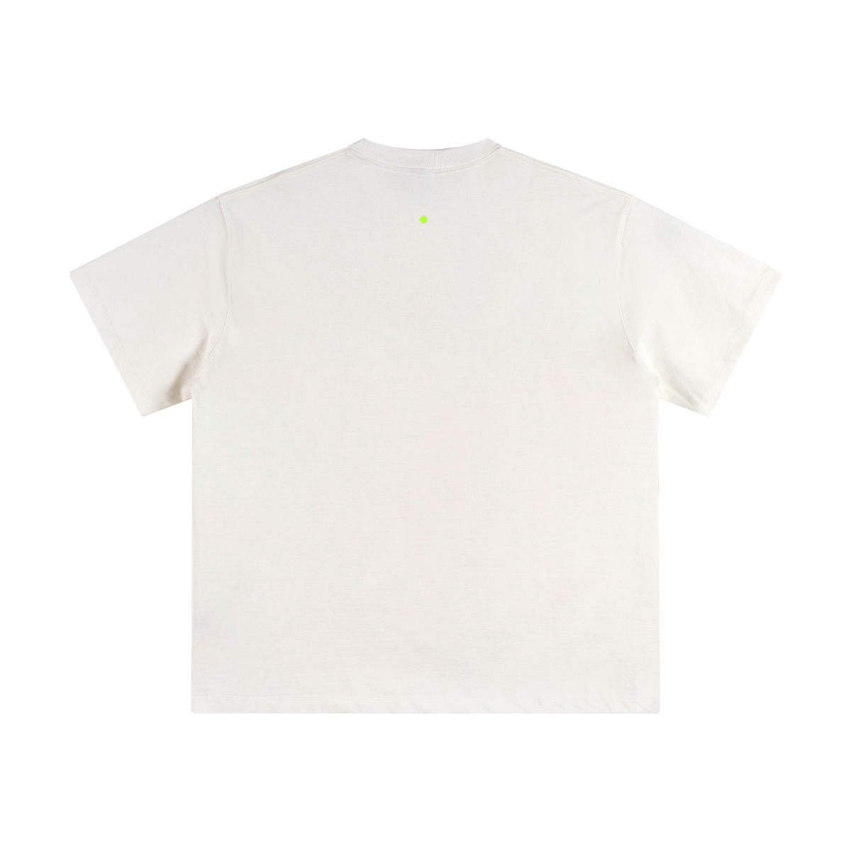 345GSM Women's Heavyweight Double-Yarn High-Crew-Neck T-Shirt White