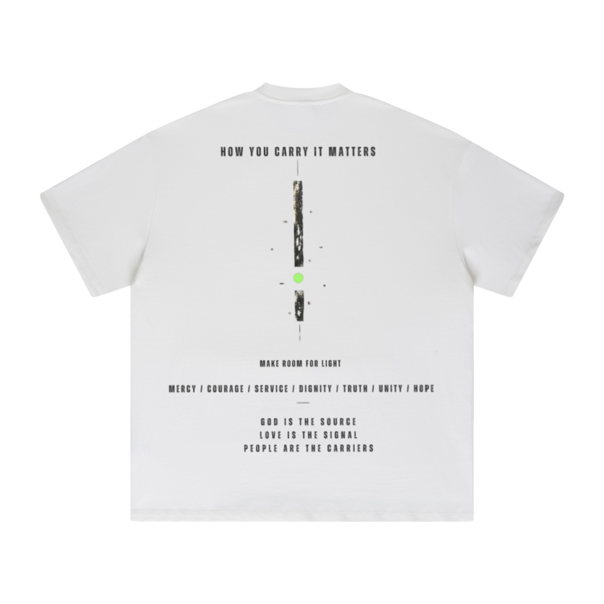 425GSM Unisex Heavyweight Double-Yarn Drop-Shoulder T-Shirt White