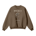 345GSM Women’s Solid-Color Crew Neck  Relaxed Fit Sweatshirt Buff Brown