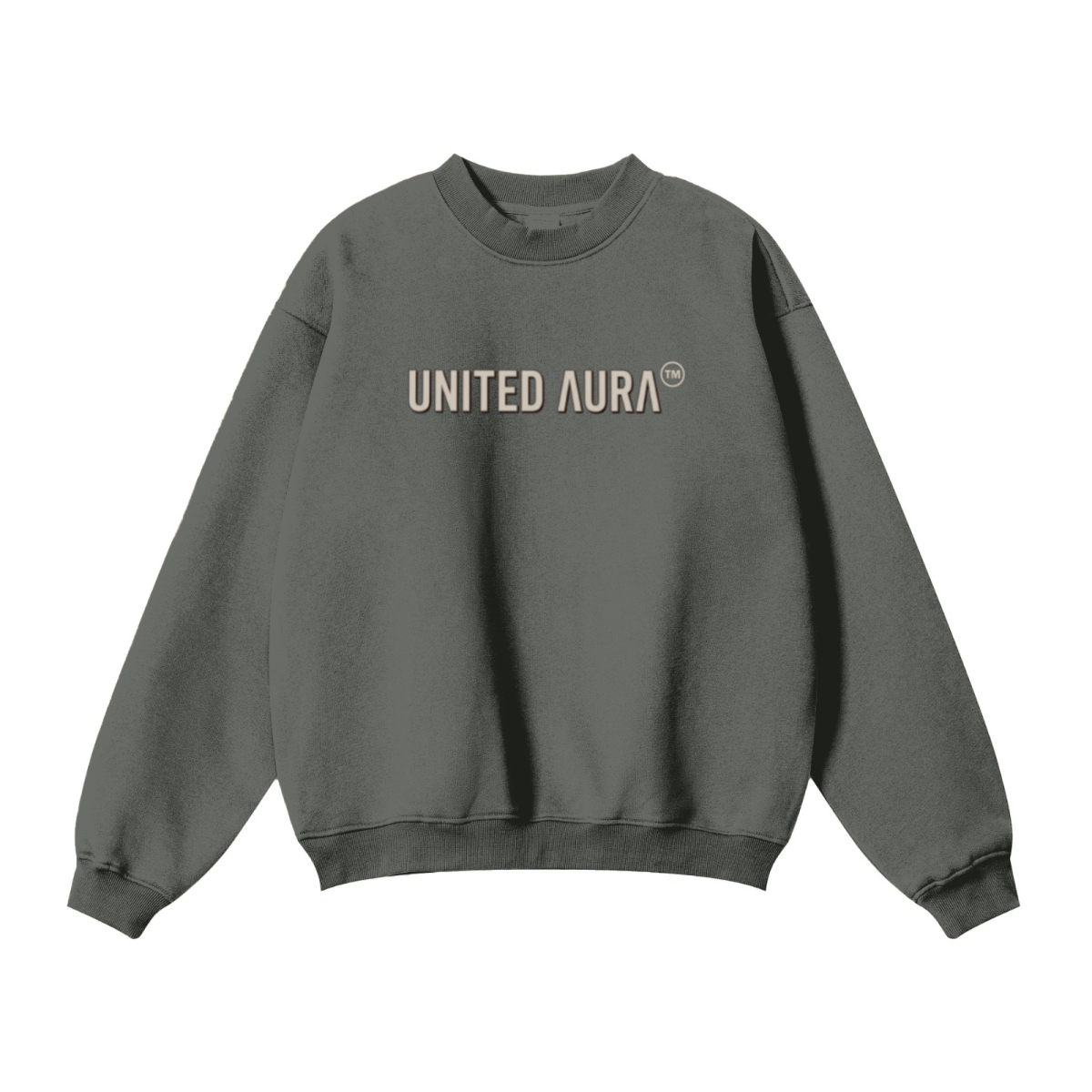 345GSM Women’s Solid-Color Crew Neck  Relaxed Fit Sweatshirt Gray
