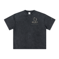 260GSM Unisex Heavyweight Re-Washed Distressed Crew Neck T-shirt Snowflake