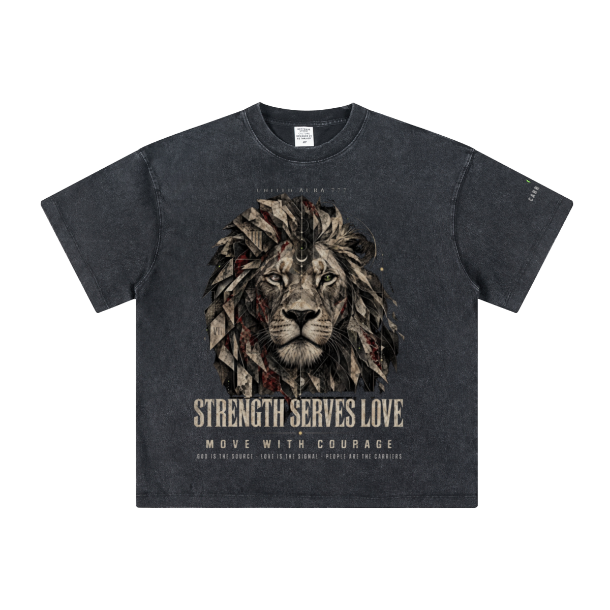 260GSM Unisex Heavyweight Re-Washed Distressed Crew Neck T-shirt Snowflake