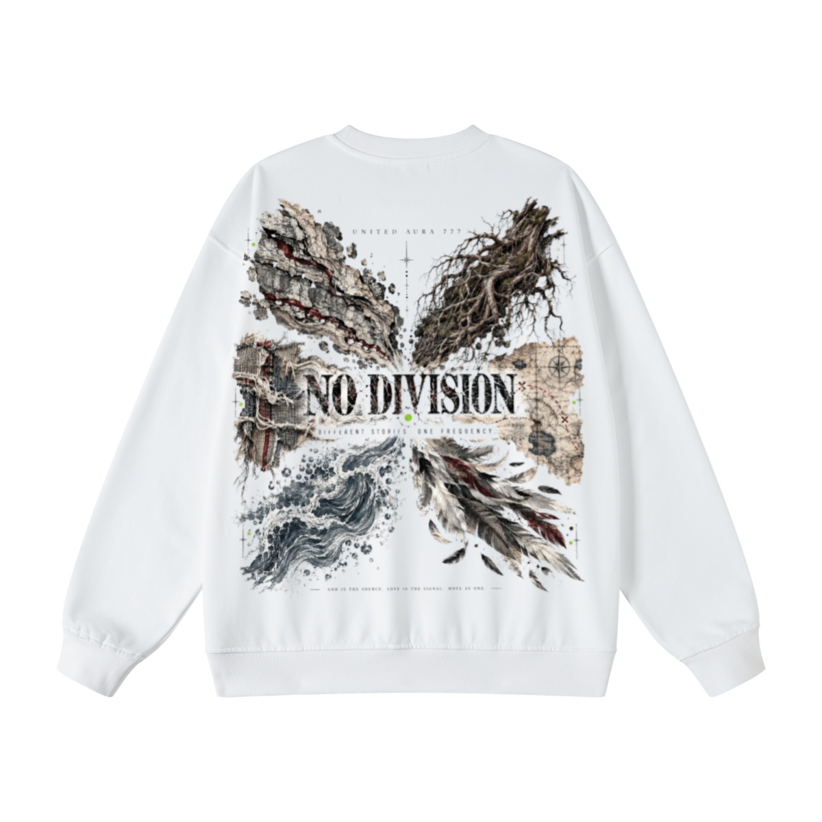 440GSM Unisex French Terry Crew Neck Sweatshirt White