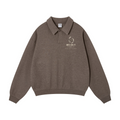 320GSM Men's Old Money Textured Half-Button Polo Sweatshirt Selenphine