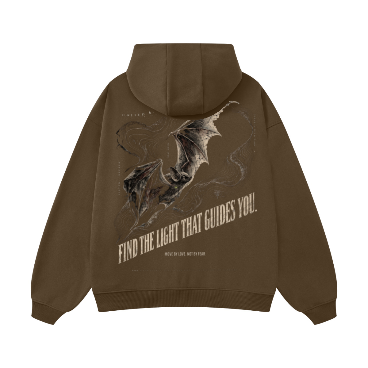 420GSM Unisex Fall&Winter Fleece-Lined Solid-Color Zip-Up Hoodie Brown