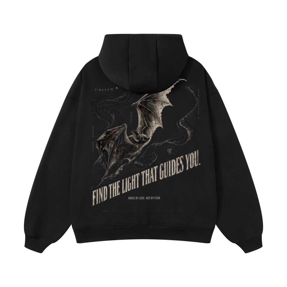 420GSM Unisex Fall&Winter Fleece-Lined Solid-Color Zip-Up Hoodie Black