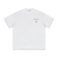 305GSM Unisex FOG Earth-Tone 20-Color Drop-Shoulder T-shirt White