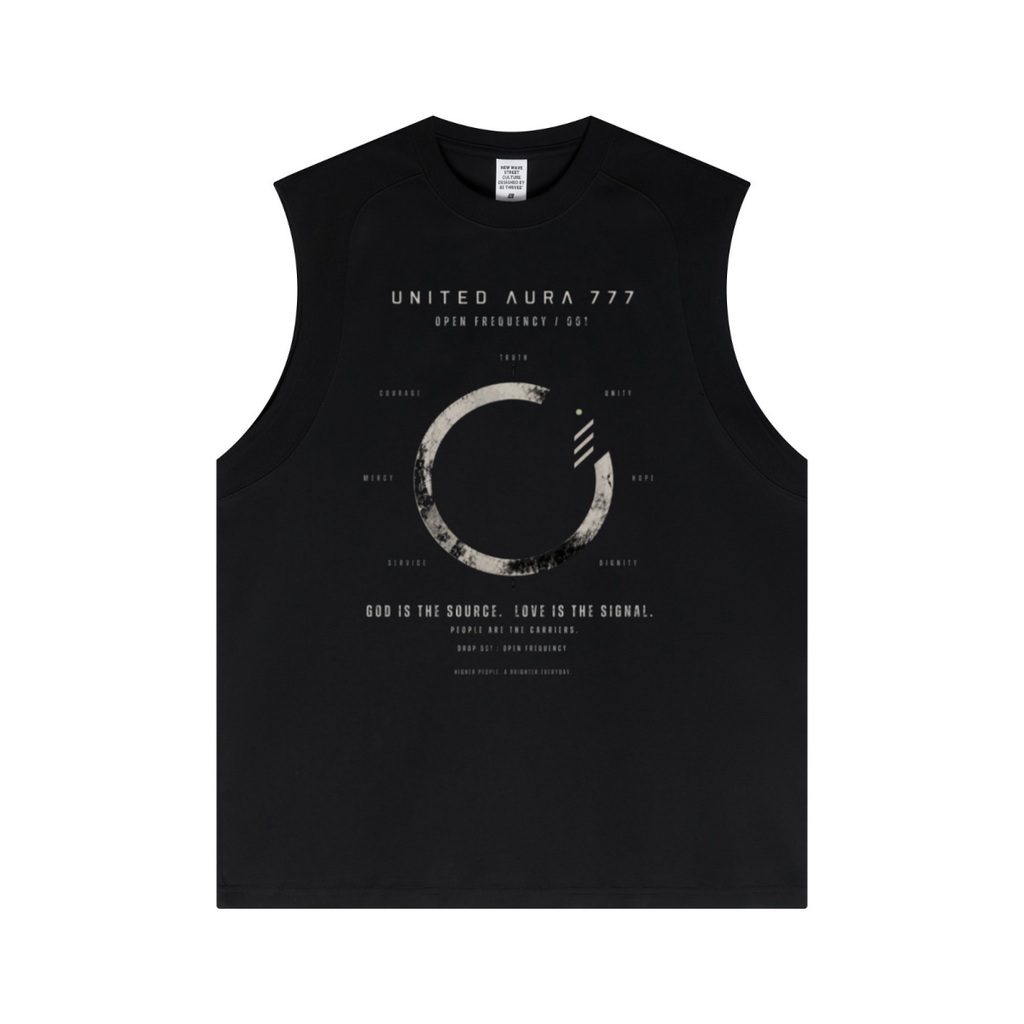 220GSM Men's Lyocell Cooling Cotton Panel T-Shirt Black