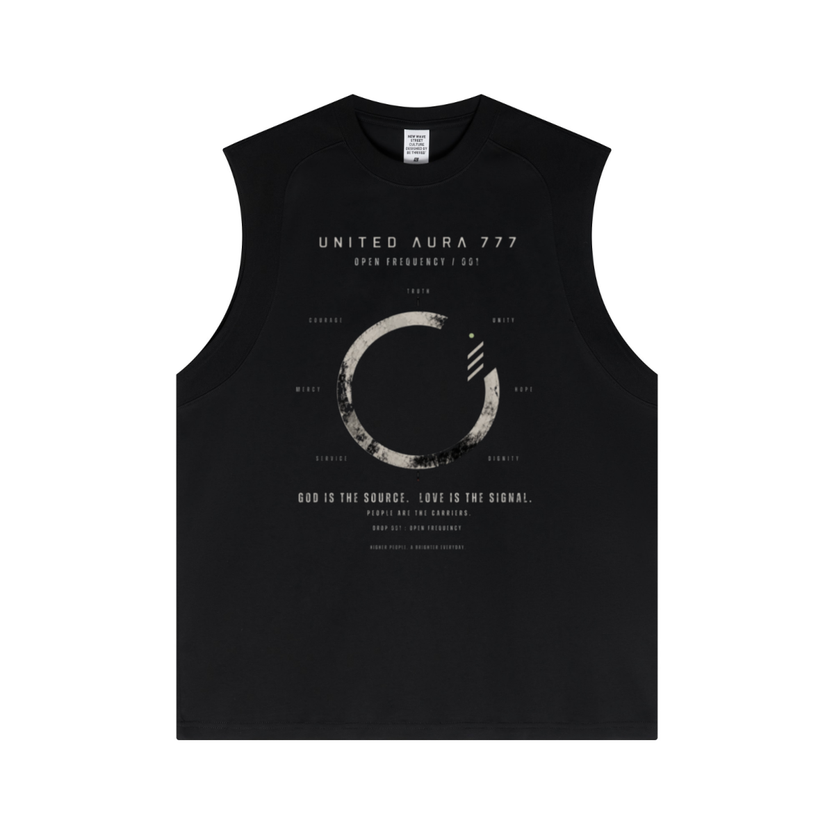 220GSM Men's Lyocell Cooling Cotton Panel T-Shirt Black