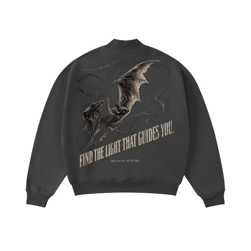 345GSM Men's Relaxed-Fit Fleece-Lined Mock-Neck Sweatshirt Dark Grey