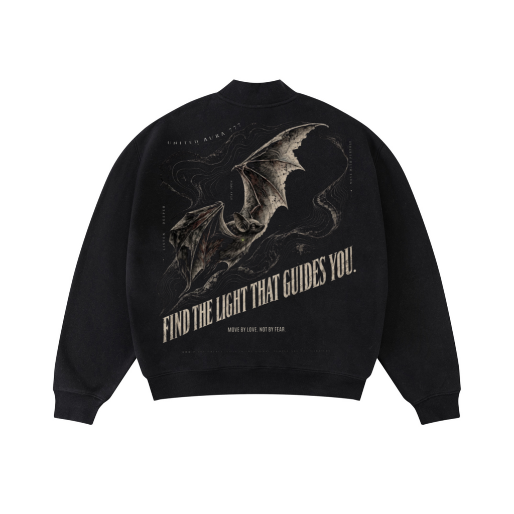345GSM Men's Relaxed-Fit Fleece-Lined Mock-Neck Sweatshirt Black