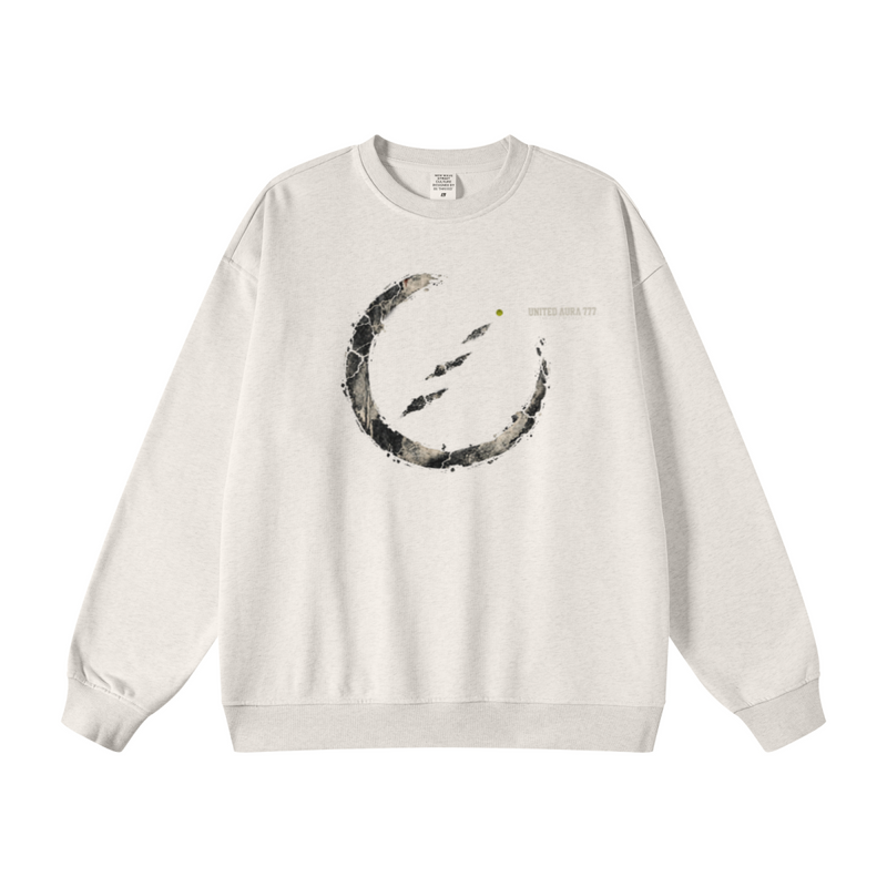 440GSM Unisex French Terry Crew Neck Sweatshirt Oatmeal