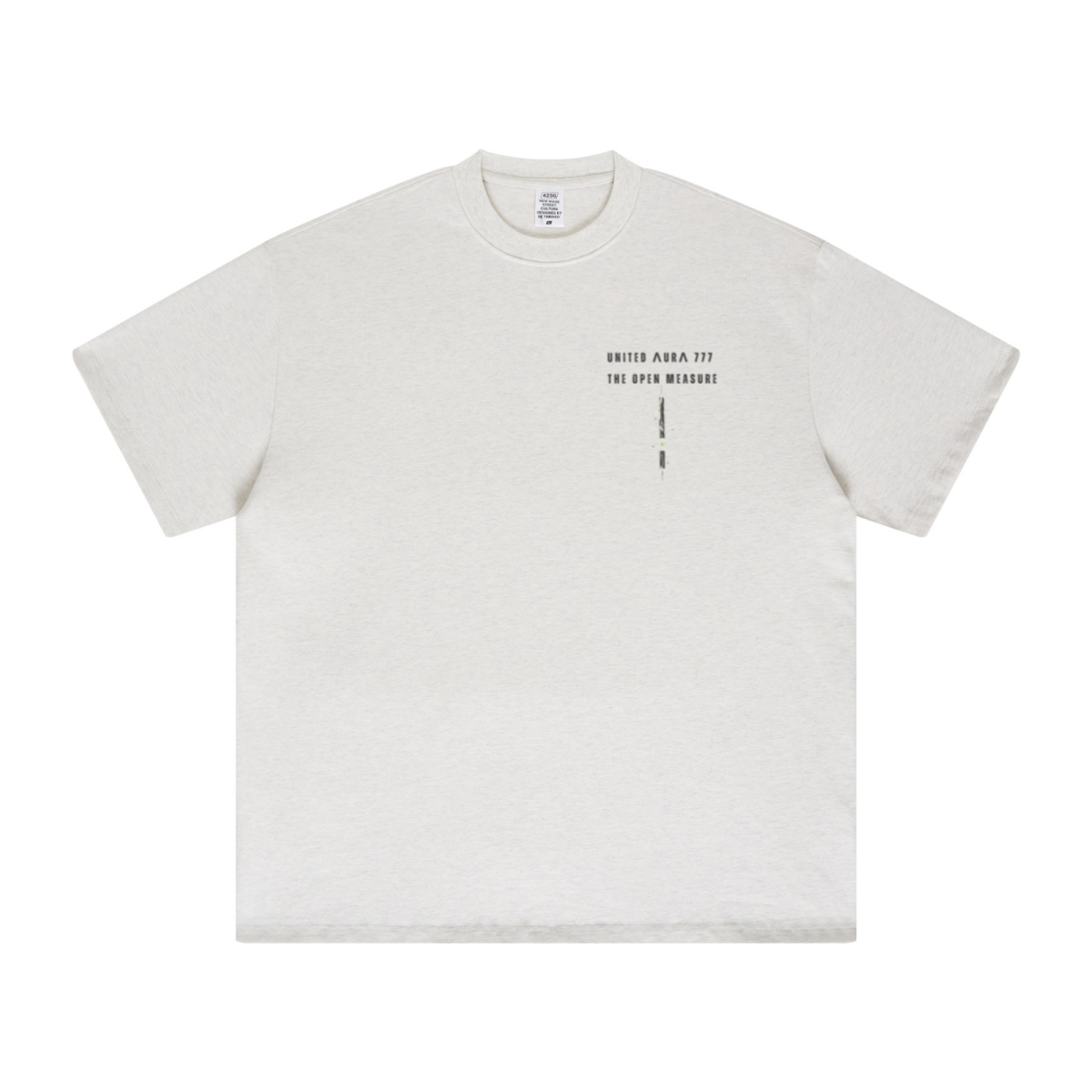 425GSM Unisex Heavyweight Double-Yarn Drop-Shoulder T-Shirt Oatmeal Grey