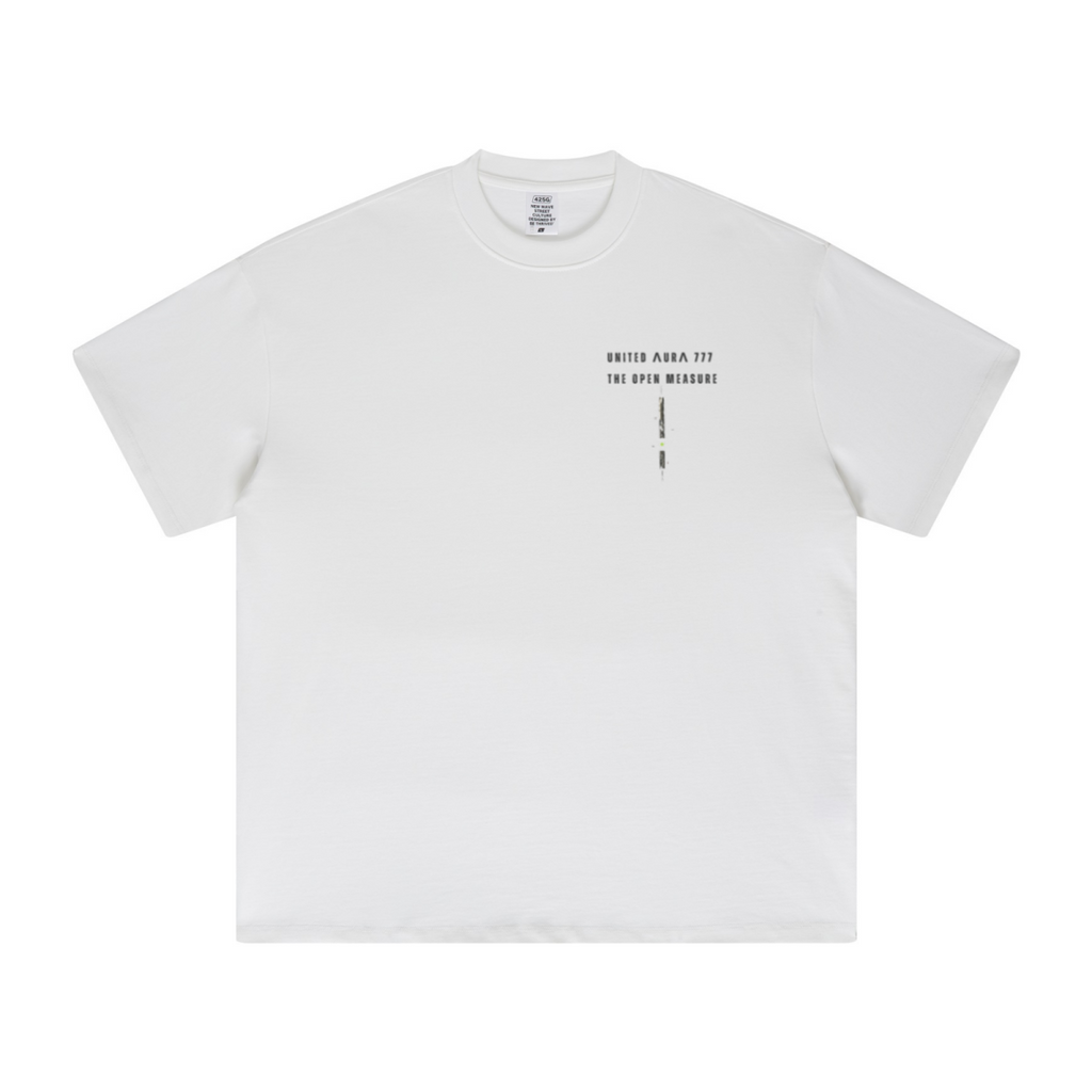 425GSM Unisex Heavyweight Double-Yarn Drop-Shoulder T-Shirt White