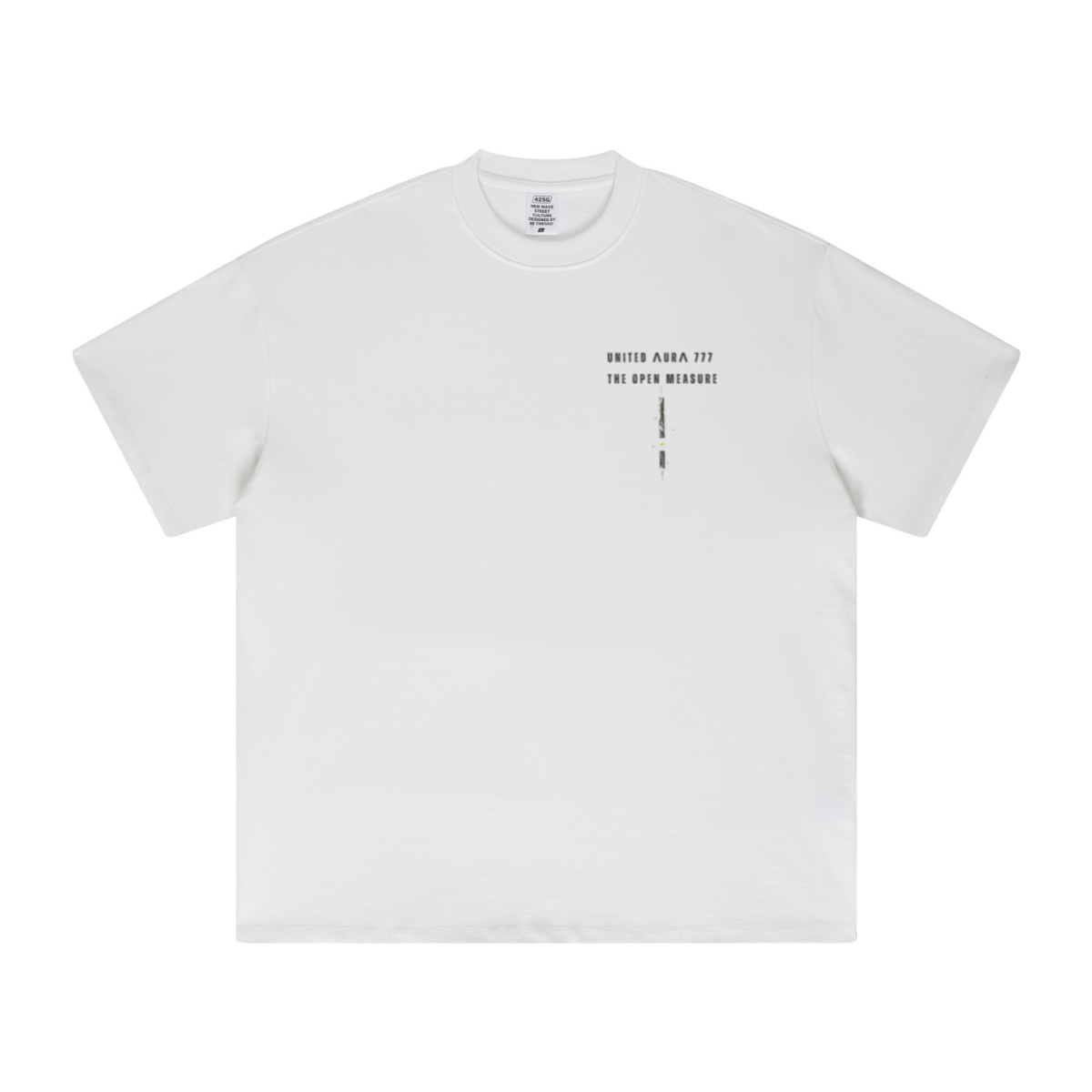 425GSM Unisex Heavyweight Double-Yarn Drop-Shoulder T-Shirt White