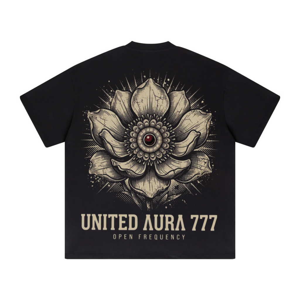 425GSM Women's Heavyweight Double-Yarn Drop-Shoulder T-Shirt Black