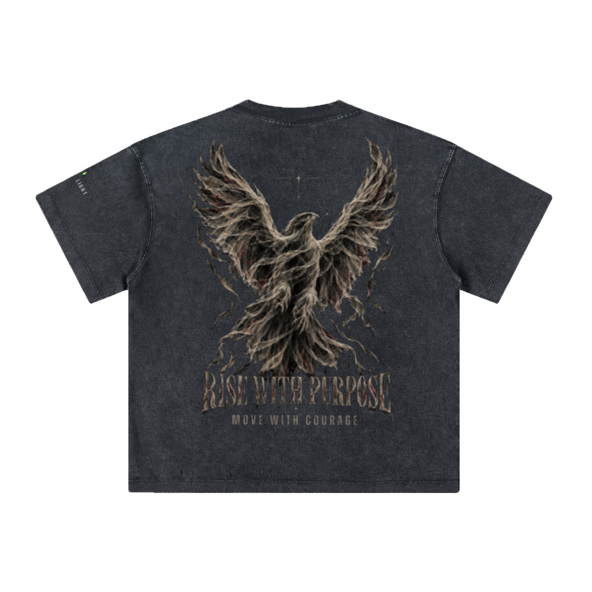 260GSM Unisex Heavyweight Re-Washed Distressed Crew Neck T-shirt Snowflake