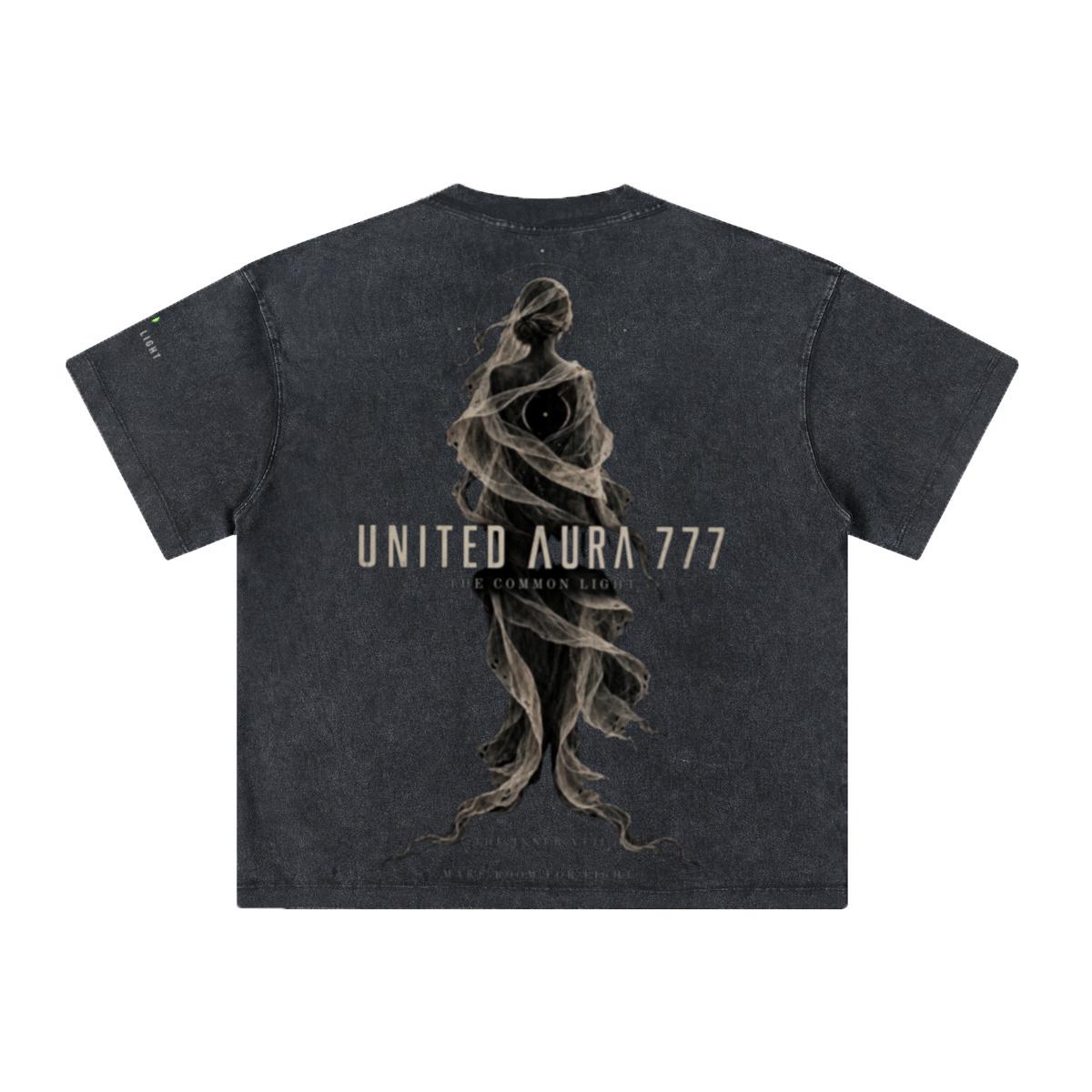 260GSM Unisex Heavyweight Re-Washed Distressed Crew Neck T-shirt Snowflake