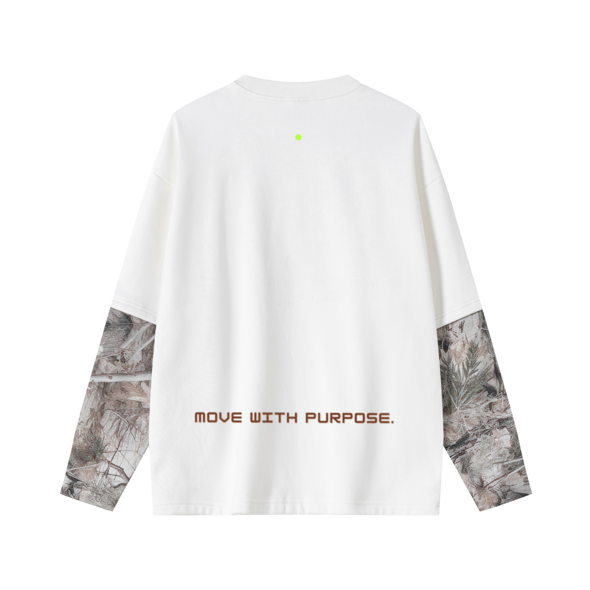 340GSM Men’s Heat Transfer Desert Camouflage Layered Look Long-Sleeve Branch Camouflage