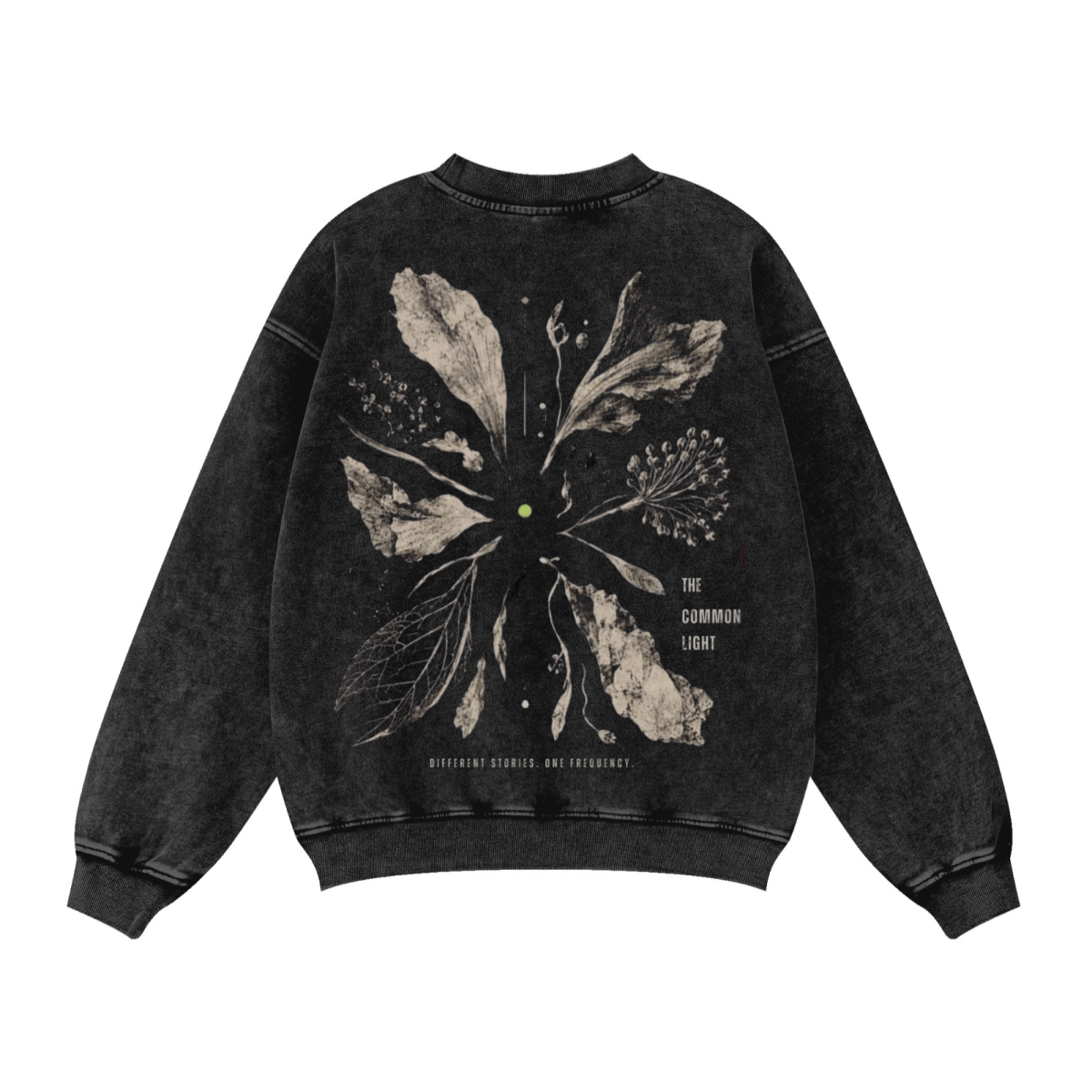 320GSM Unisex Vintage-Wash Crew Neck Loopback Sweatshirt Snow Wash