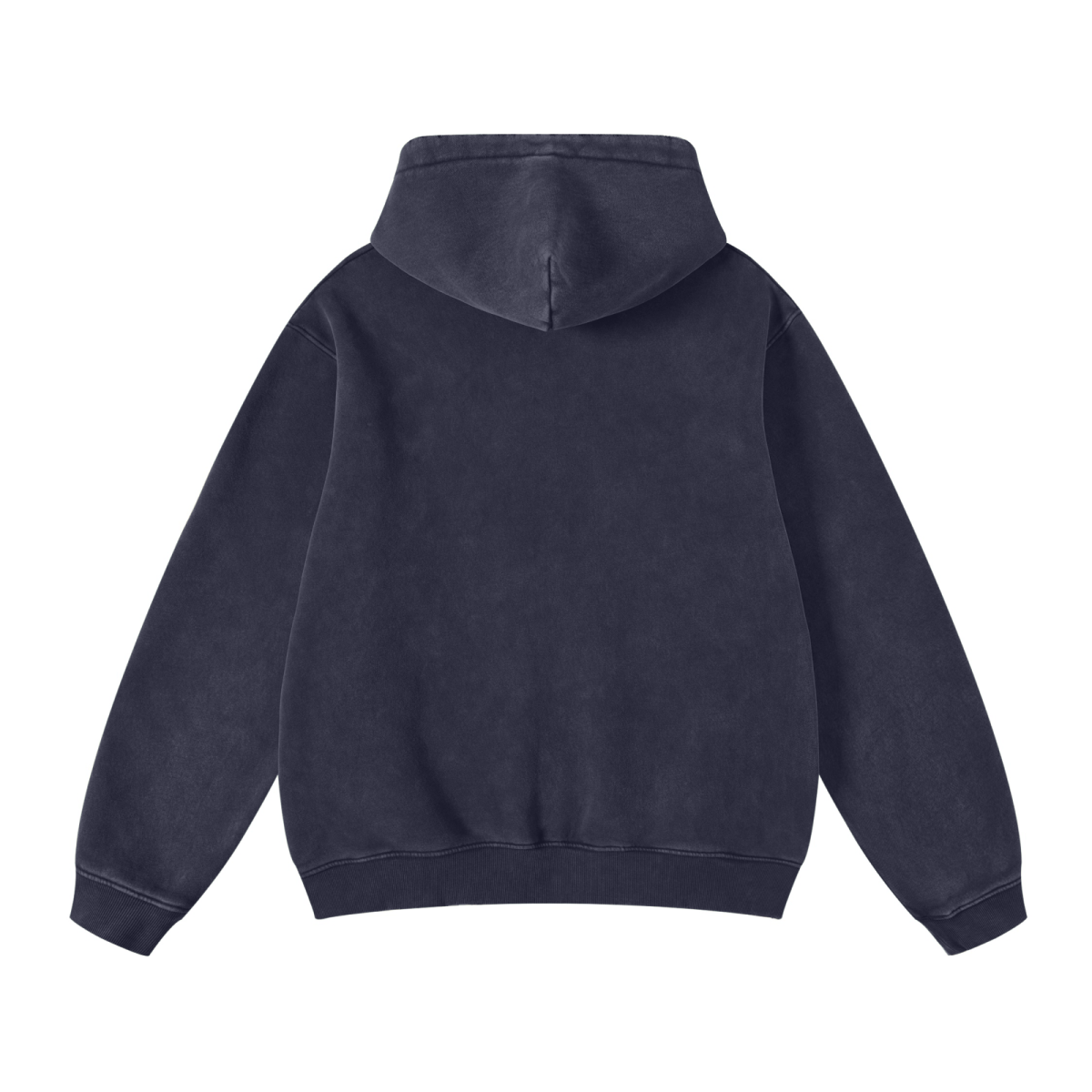 400GSM Unisex Heavyweight Distressed Snow-Wash Hoodie Royal Blue