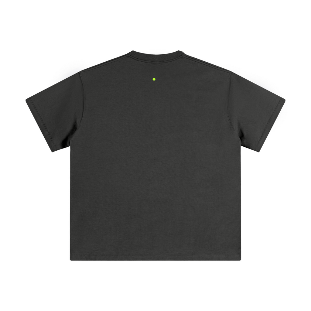 345GSM Unisex Solid-Color Heavyweight Crew Neck T-shirt Dark Grey