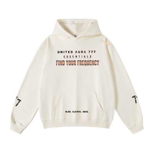445GSM Unisex Fall&Winter Loopback Hoodie Cream