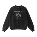 320GSM Unisex Vintage-Wash Crew Neck Loopback Sweatshirt Snow Wash