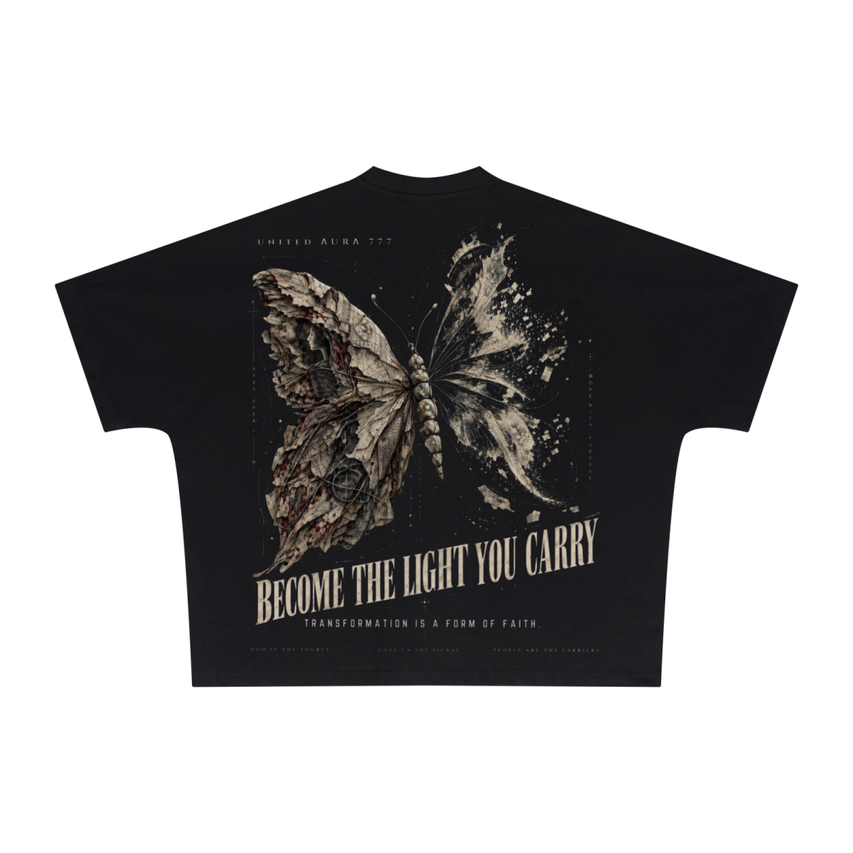 270GSM Unisex Batwing Sleeve T-shirt Black