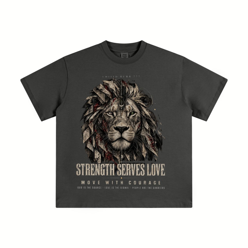 345GSM Unisex Solid-Color Heavyweight Crew Neck T-shirt Dark Grey