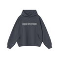 340GSM Men’s Trendy Fleece Structured Panel Hoodie Dark Grey